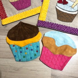 Kit 6 sotto tazza CupCake 